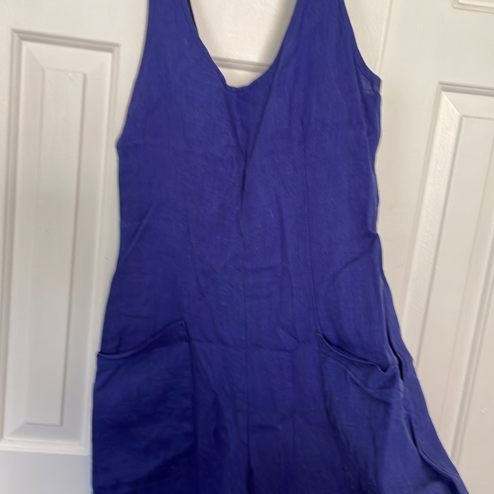 Vintage linen wide leg jumpsuit - Picture 4 of 6